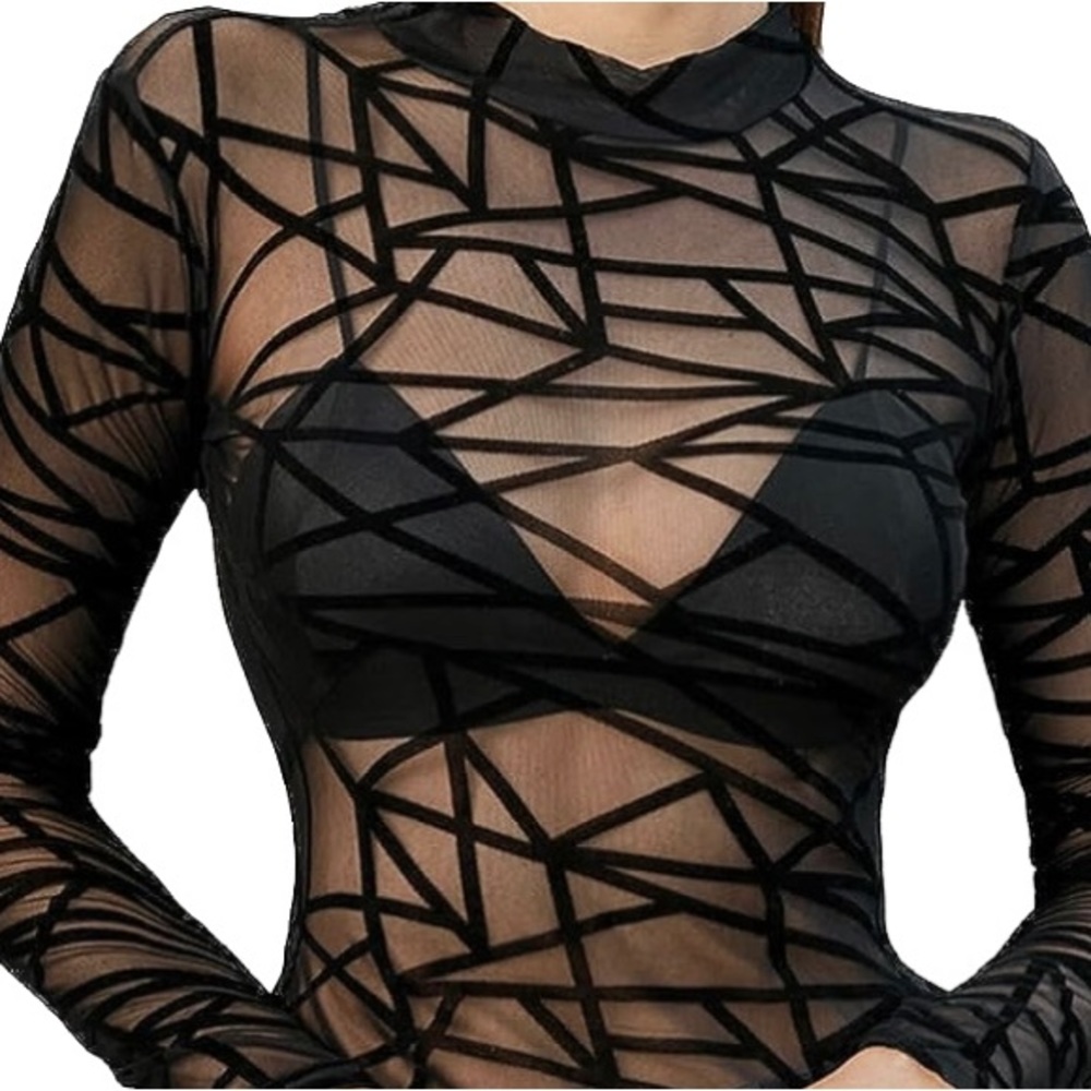 Sexy sheer bodysuit